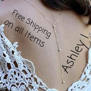 Simple Sexy Creative Pearl Back Chain Necklace